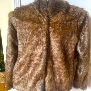 Faux Fur Jacket with Hood